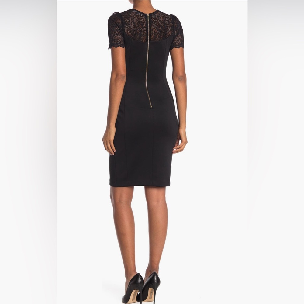 NWT Calvin Klein Lace Yoke Sheath Dress - size 8 - Picture 4 of 5